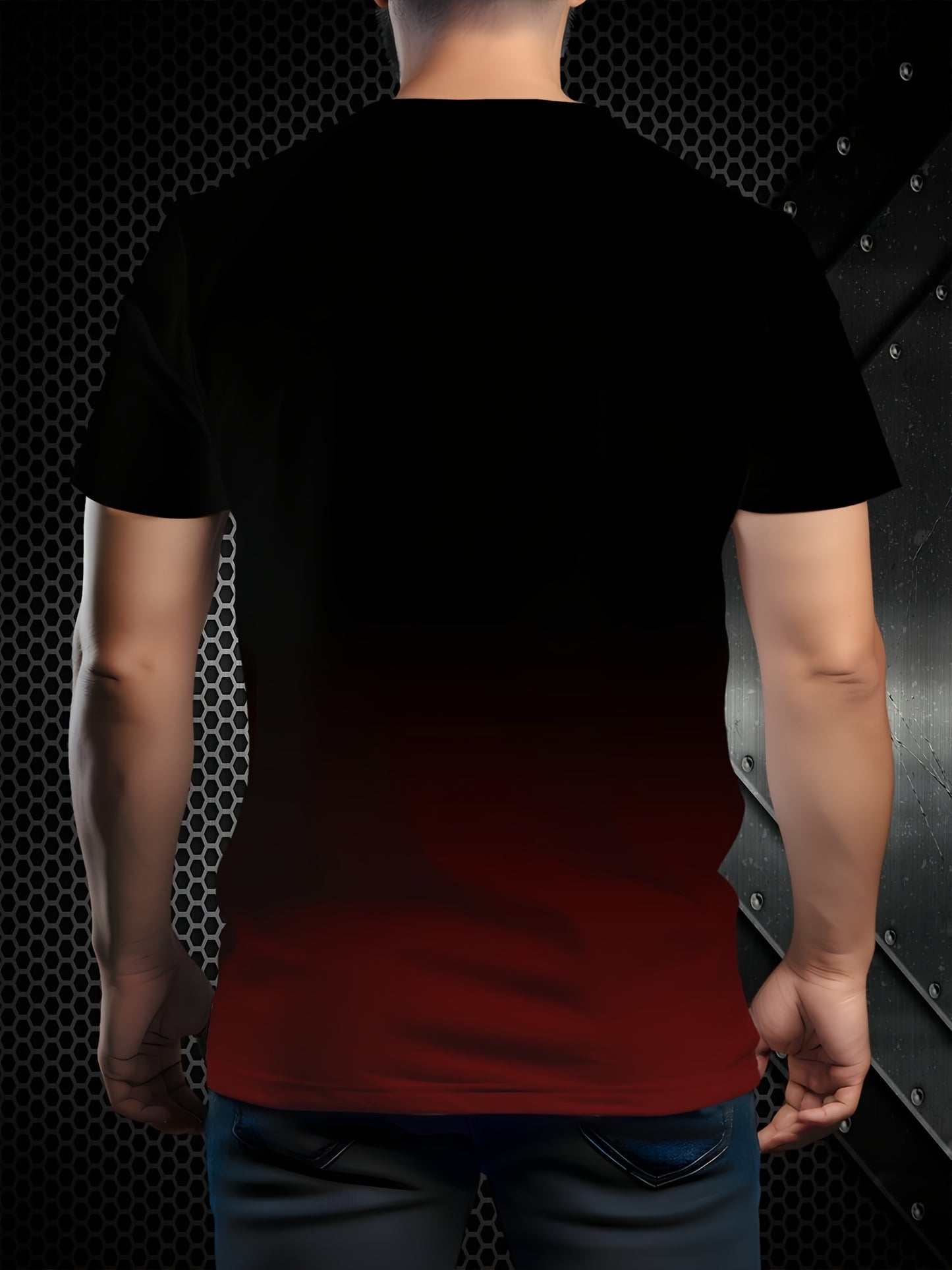 Men's Paris Eiffel Tower 3D Print T-Shirt - Casual Short Sleeve, Summer Outdoor Tee with Gradient Design