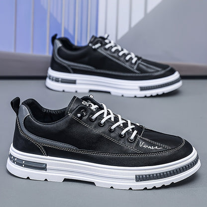 Men's Mid-Top Casual Sport Shoes with PU Upper