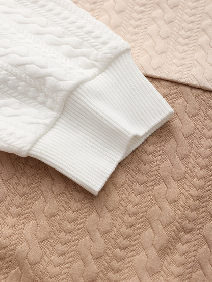 Նոր աշնանային և ձմեռային տղամարդու սվիտեր՝ ժակարդի փոքր սրտիկներով գործվածքից, հարմար է սպորտի, հանգստի, վազքի և ֆիթնես մարզումների համար, ունի երկար թևքեր։