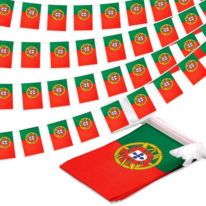 Portugal String Flags Banner 6m Durable Polyester 20 Flags - ayq