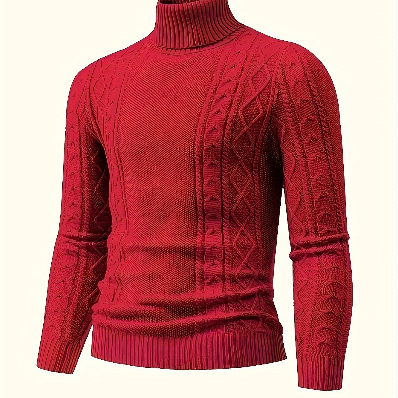 2024 New Cross-Border Men'S Plaid Knit Pullover Sweater (Men'S Warm Top)