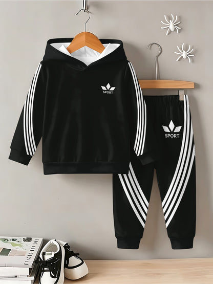 Boys Hoodie Set Casual Lightweight Soft Polyester for Spring/Fall
