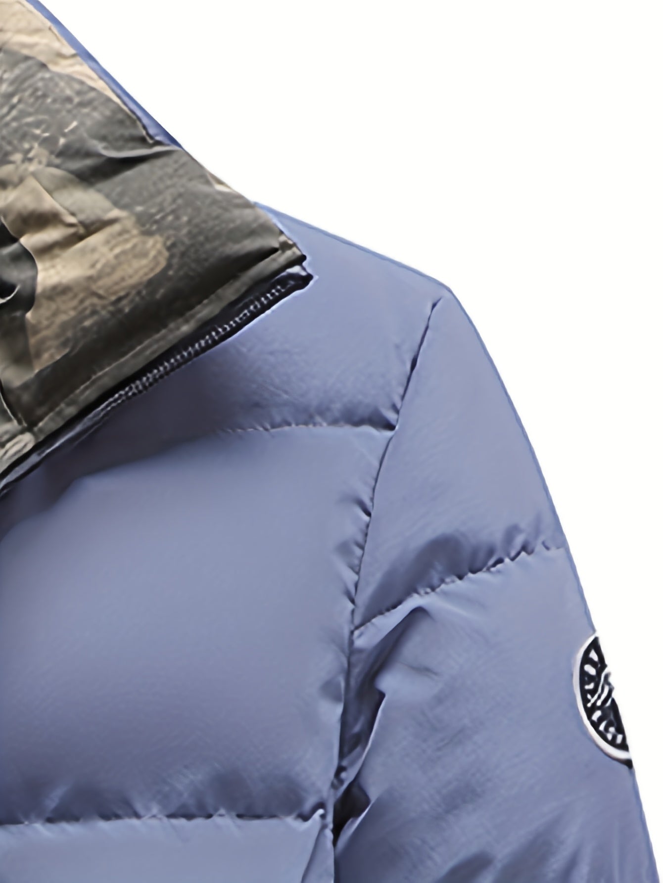 Men's Lightweight Jacket with - Winter Warm Coat, Stand Collar & Zippered Pockets, Beige/ & Black, Machine Washable (No Dry Clean) - Casual & Formal Outerwear for Cold Weather (-Filled)