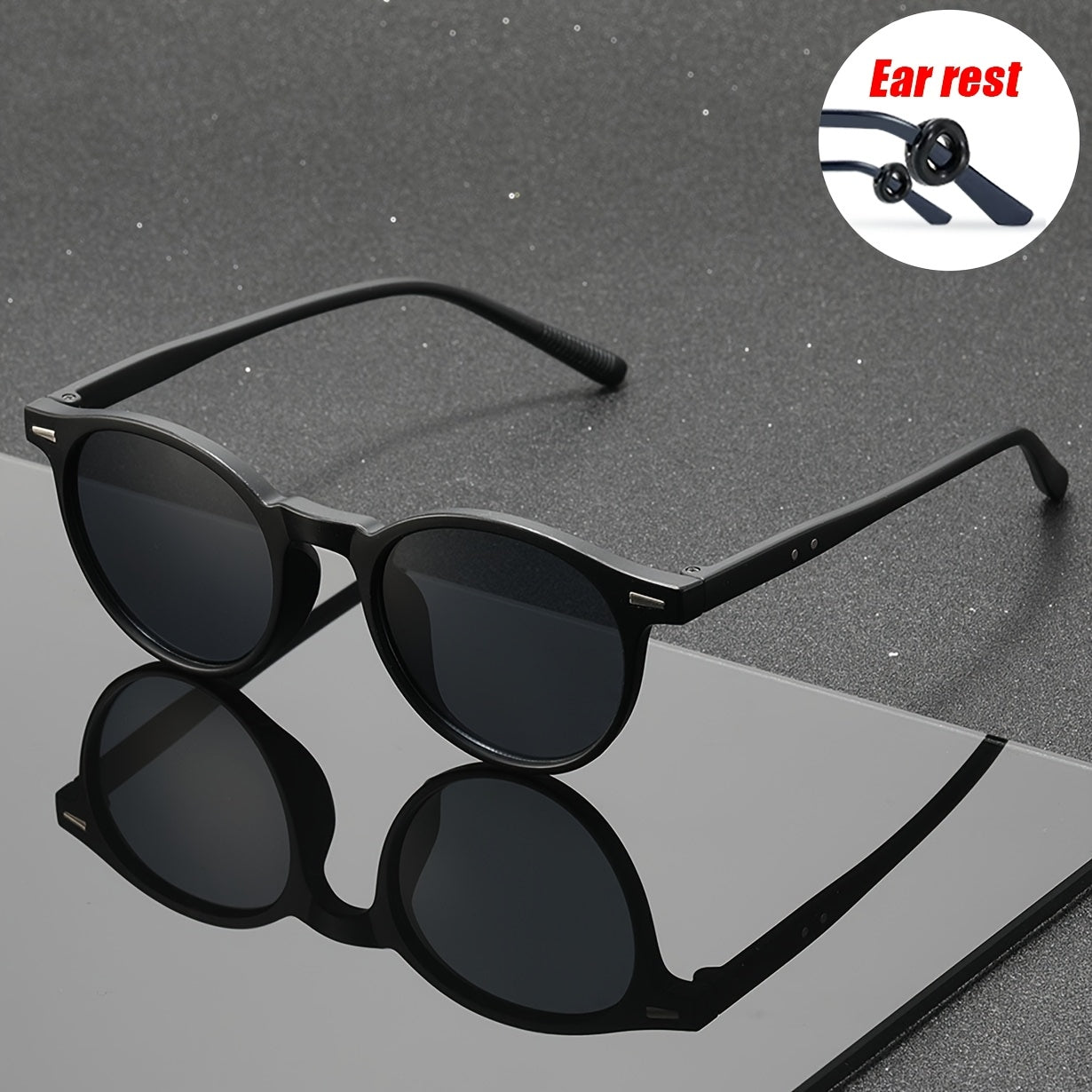 Unisex Amber Round Sunglasses with UV400 Protection