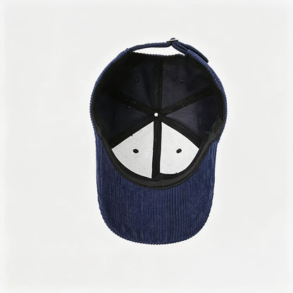 Unisex Retro Corduroy Baseball Cap with Adjustable Snapback