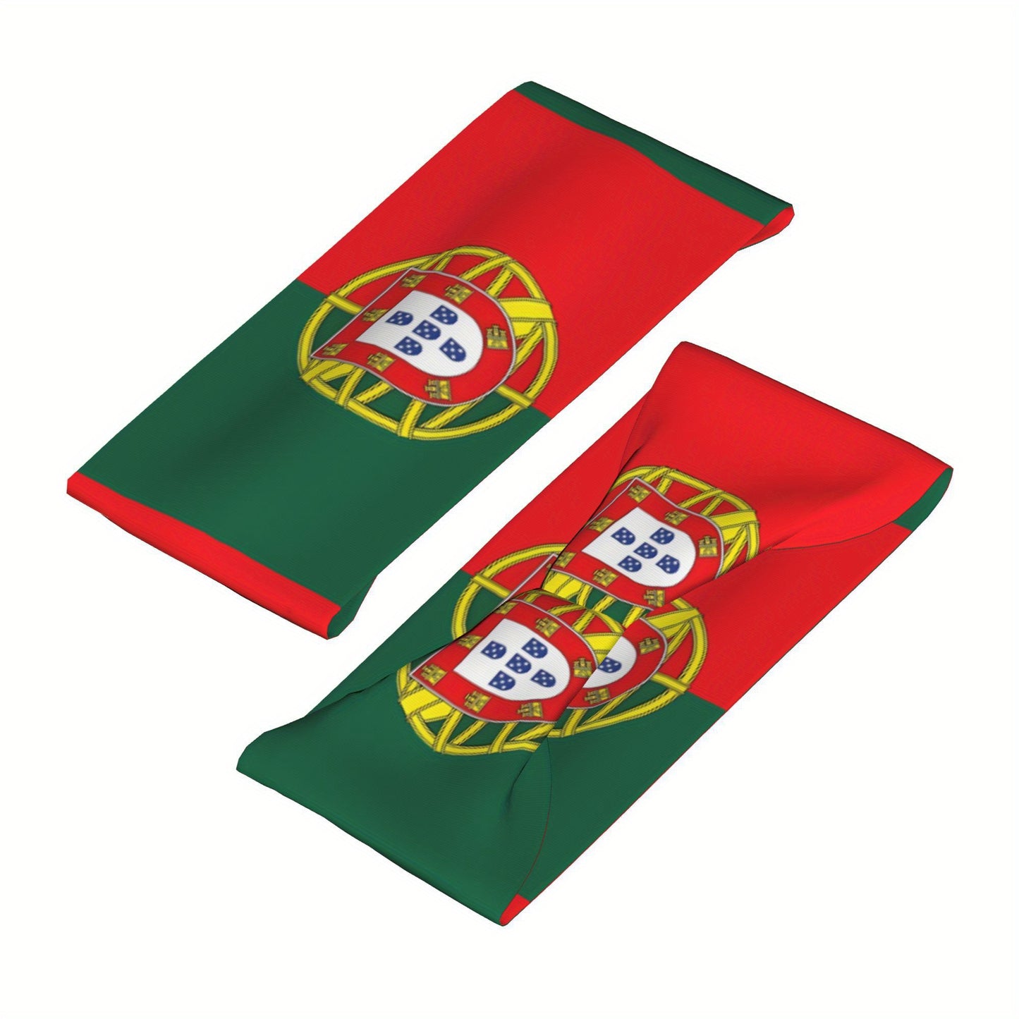 Portugal Flag Sports Headband - Polyester Geometric Design - ayq