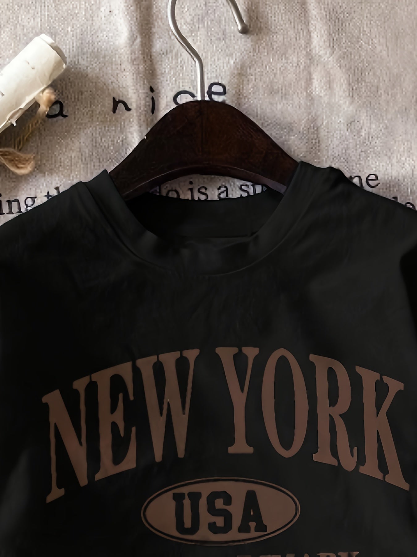 Ladies' Casual T-shirt With Letters, NEW NY USA Pattern, Circular Nect, Summer And Spring Fashion Clothing