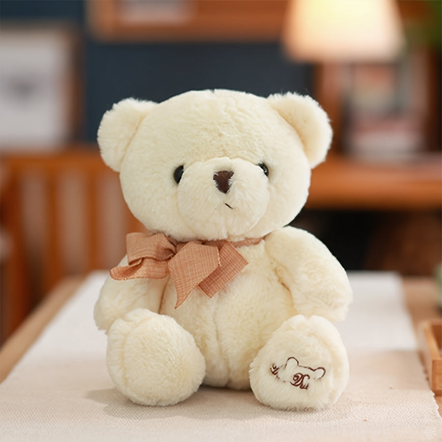 1pc Teddy Bear Plush Suitable for Girls - Soft Stuffed Toy with Bow Tie, Cute Teddy Bear for Bedtime Companion, Birthday & Valentine's Gift, /