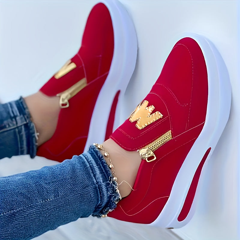 Women's Low-Top Sneakers, Breathable Mesh Upper, Soft Insole, PU Outsole, Comfortable And Lightweight, Suitable For All Seasons plus size
