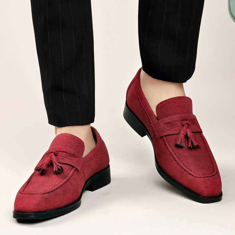 Men's Retro Slip-On Loafers Square Toe Casual & Formal Shoes