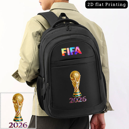 Men's Large Capacity Oxford FIFA Backpack for Travel & School - ayq