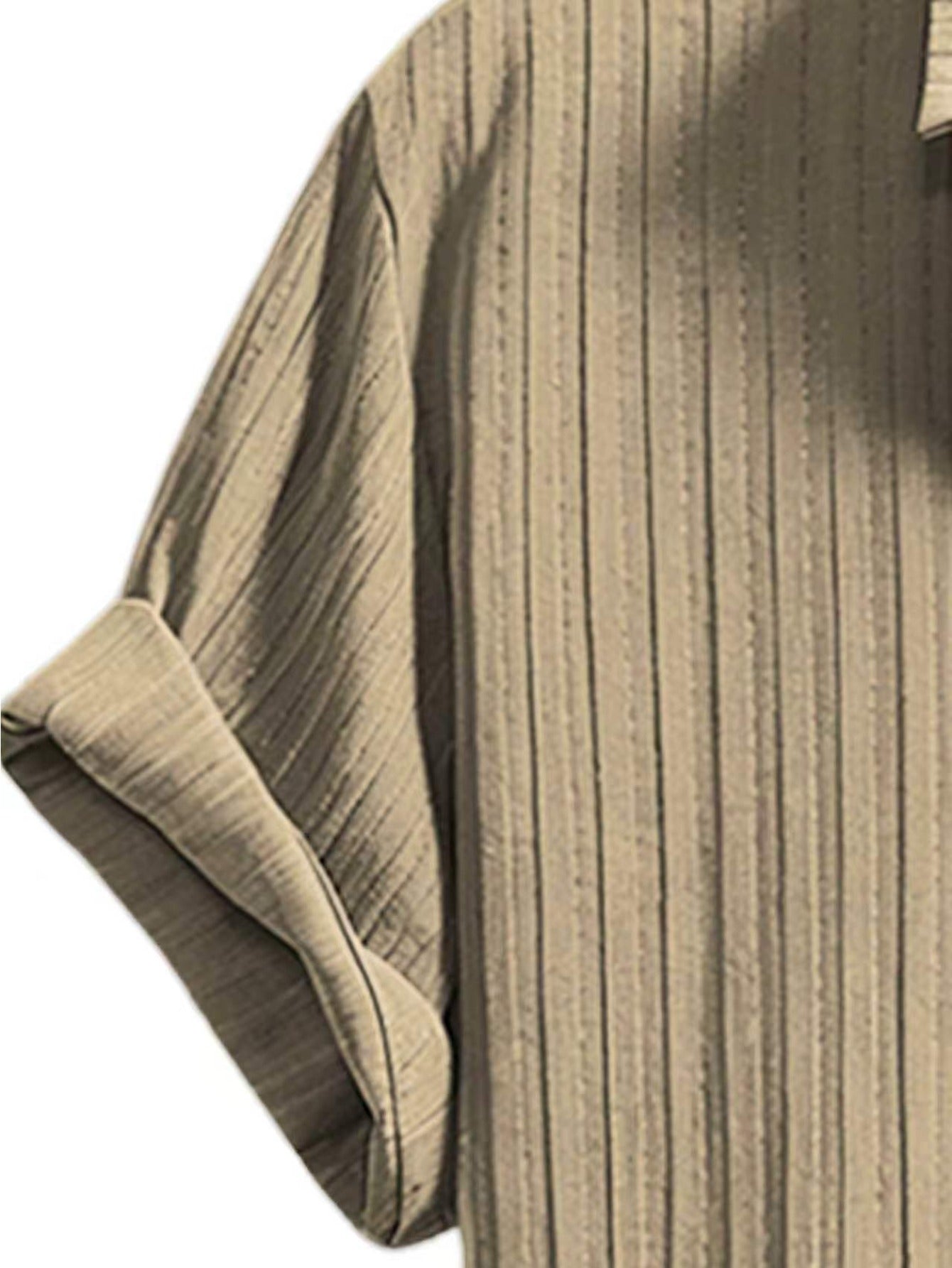 Men's Summer Casual Short-Sleeve Shirt and Pants Set