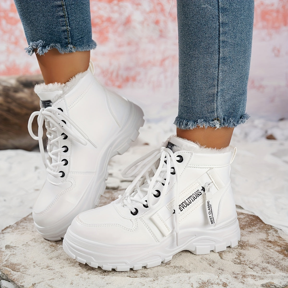 Կանացի ձմեռային ձնագնացքներ - Տաք երեսպատված, չսահող, բարձրակրունկ արտաքին ցանկացած առիթի համար կոշիկներ, ռիբավորված մեղմացնող ներդիրով, սև, իդեալական են ցուրտ եղանակի համար, ձմեռային կոշիկներ | Ոճային ձմեռային կոշիկներ | Դիմացկուն կոշիկներ