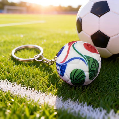 2026 Football Fan Keychain Round Iron Alloy Pendant