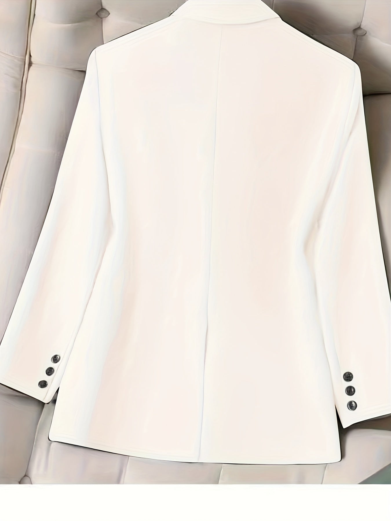 Կանացի շքեղ, առօրյա բլեյզեր՝ պոլիեսթերից, միագույն, երկար թևքերով, կոճակներով առջևի մասով և գրպաններով, ազատ չափսով, գարնանային/աշնանային բաճկոն, առօրյա հագուստի բաճկոն | մինիմալիստական ​​| մեկ օղակով բաճկոն