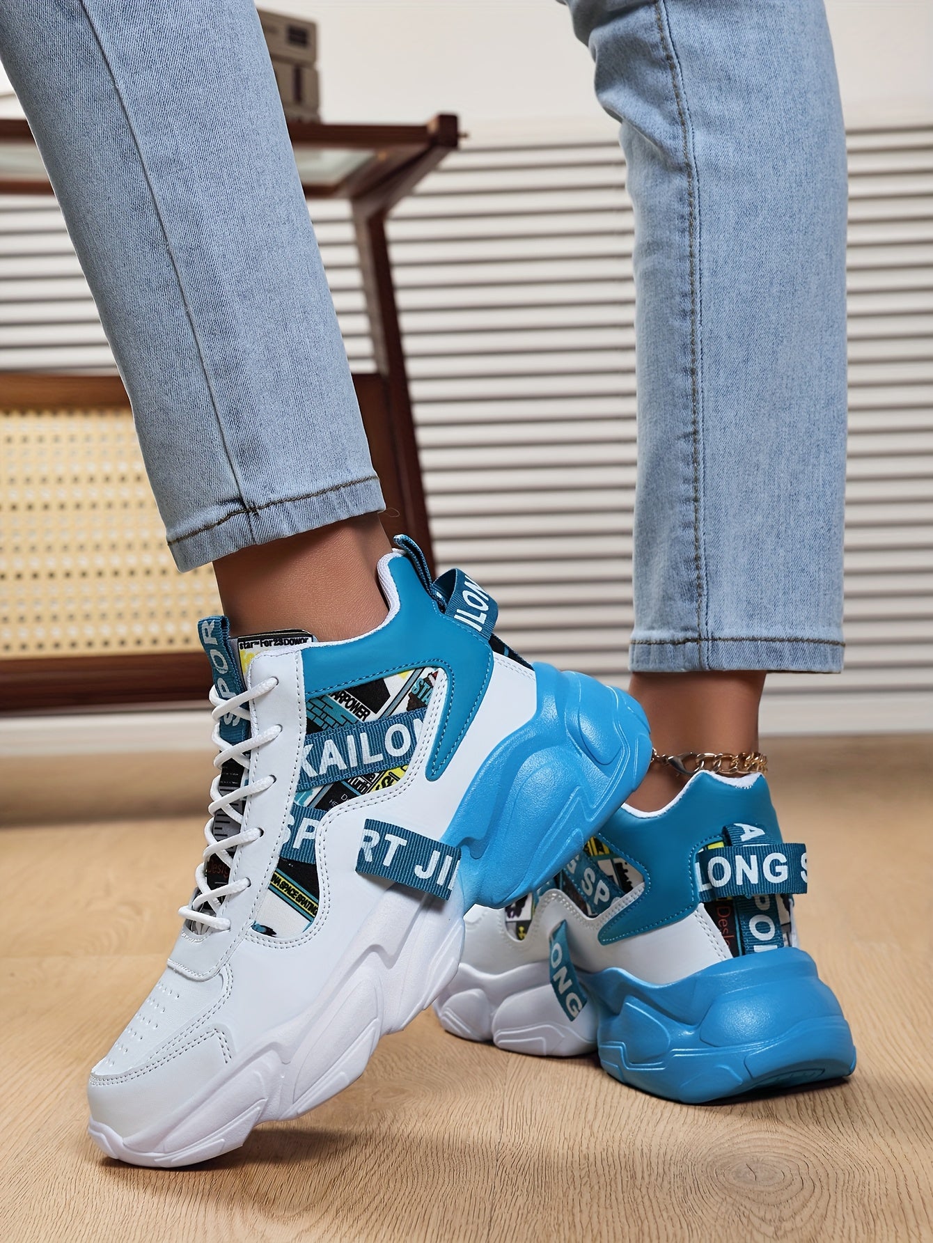 Women'S High-Top Plaid Skate Sneakers - Lightweight, Non-Slip, Shock-Absorbing Sneakers with EVA Sole, Synthetic Faux Leather Upper  Fabric Lining for All-Season Sports and Casual Wear, Casual Sneakers   Stylish Lace-Up Shoe