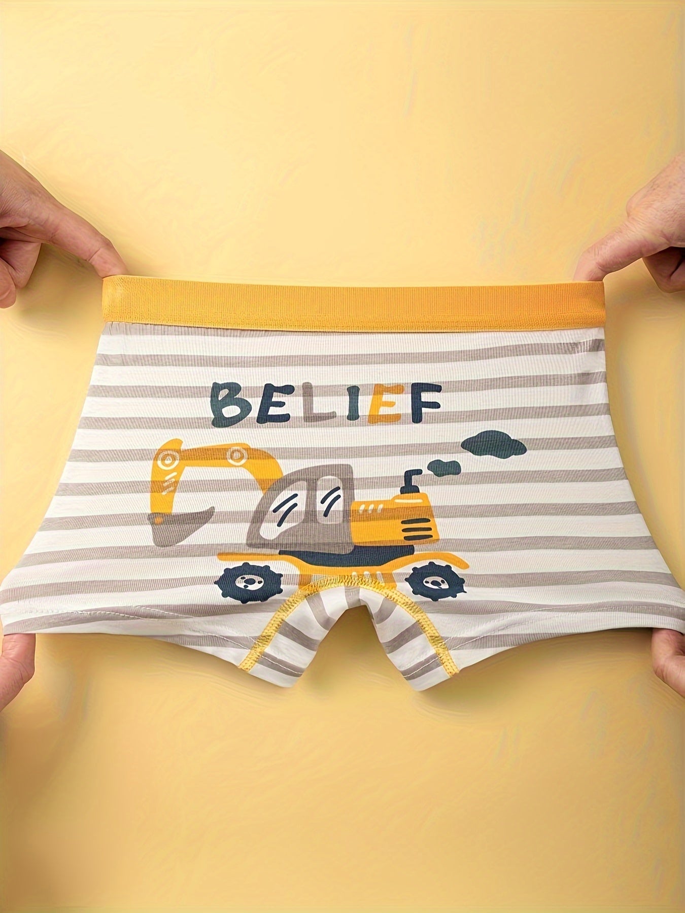 Boys' 4-Pack Cotton Boxer Briefs with Cartoon Prints
