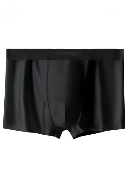 Men's 6-Pack Black Boxer Briefs with Elastic Waistband