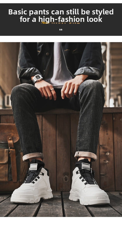 Տղամարդկանց նոր ձմեռային հաստ շերտով կոշիկներ, երեք գույնի, հարմարավետ և տաք, հեշտ հագնվող/հանվող, բռնակի դիզայնով, հարմար է բացօթյա ձյան, լեռնագնացության և լեռնագնացության համար։