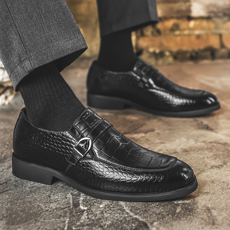 Men's Casual Business Lace-Up Shoes All-Season PU Leather