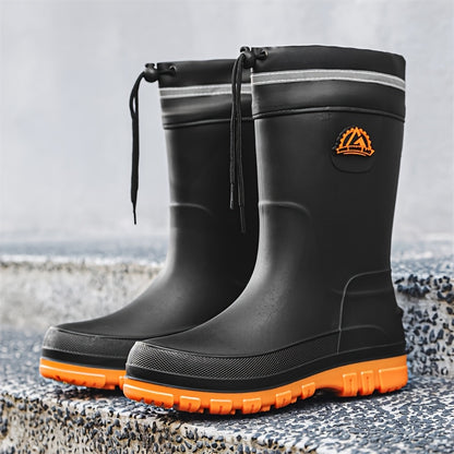 Unisex Long PVC Waterproof Rain Boots - Lightweight & Durable