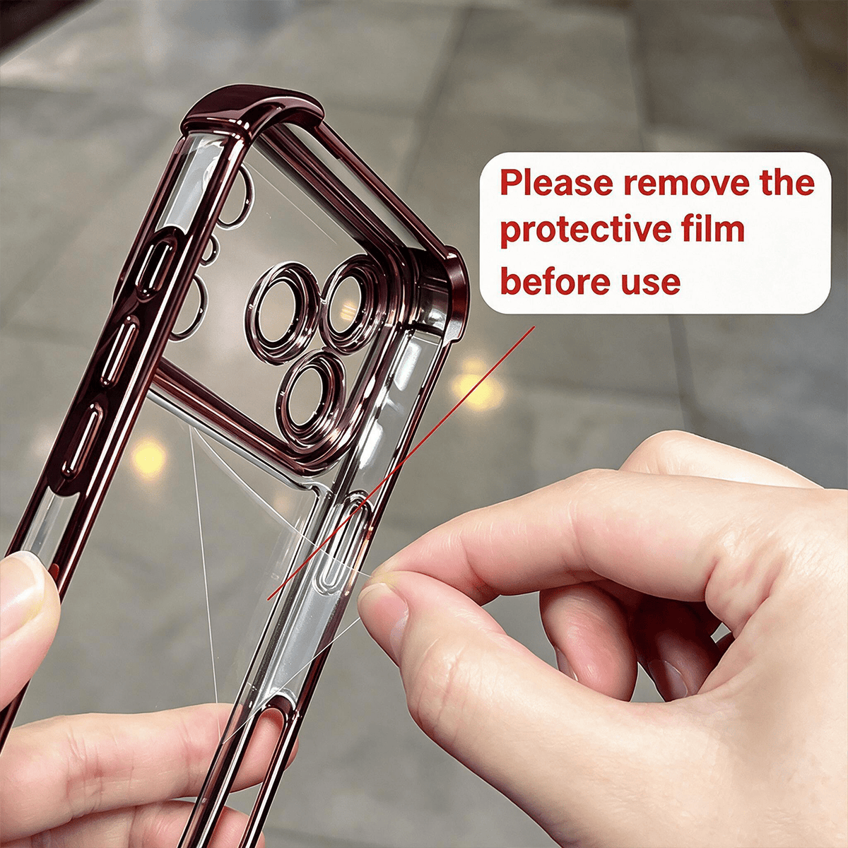 Luxury Shockproof Transparent Phone Case with Wireless Charging
