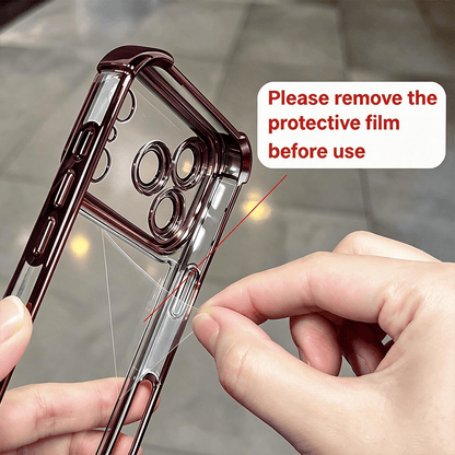 Luxury Shockproof Transparent Phone Case with Wireless Charging