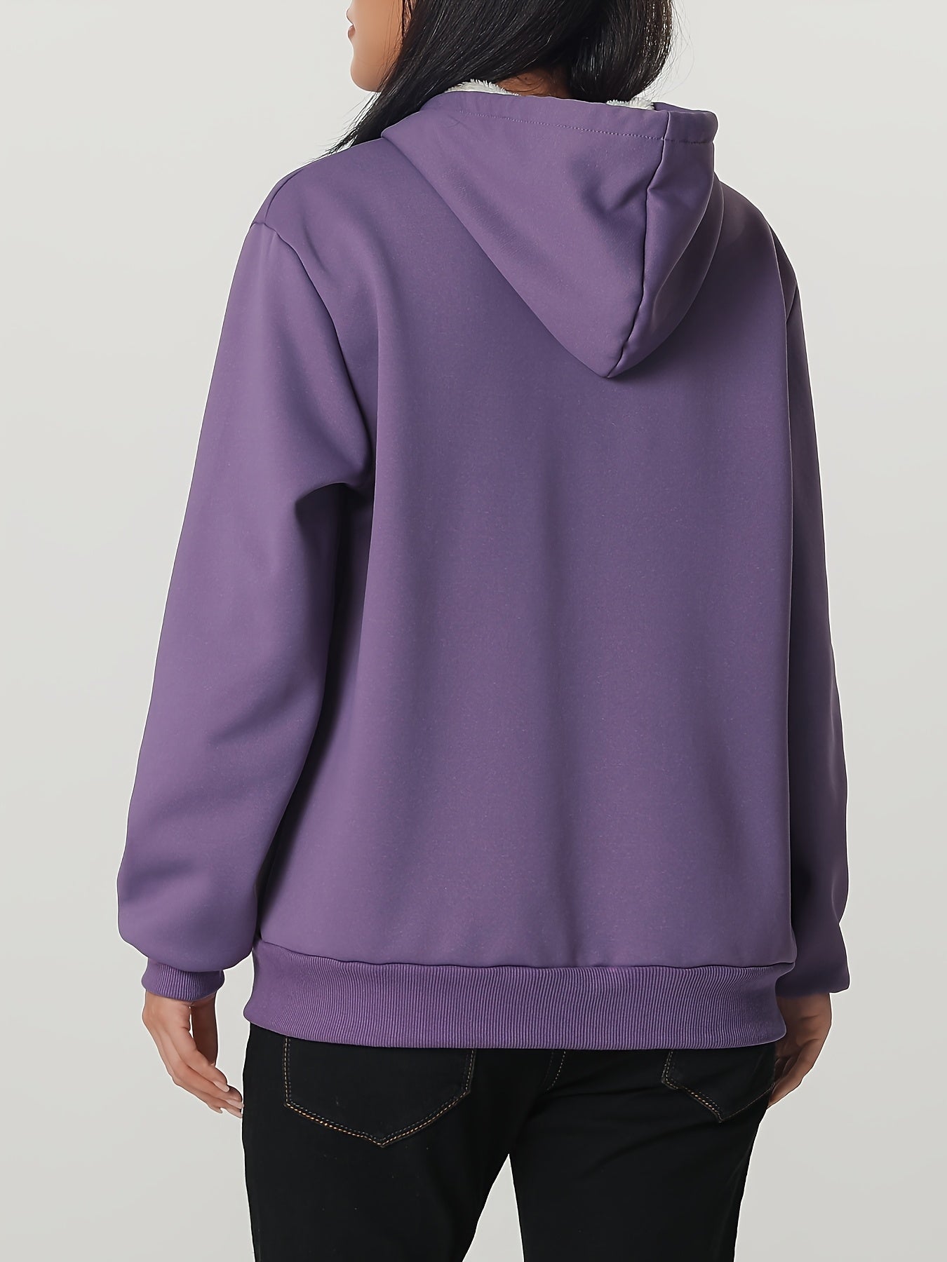 Կանացի ծանր ձմեռային բաճկոն - Ջերմամեկուսացված սառը եղանակի բաճկոն՝ ամբողջական կայծակաճարմանդով, մեծ առջևի գրպաններով - Մանուշակագույն վերնազգեստ առօրյա և պաշտոնական միջոցառումների համար - Ոչ ձգվող պոլիեսթերային գործվածք - Հեշտ խնամքի կանացի վերնազգեստ,