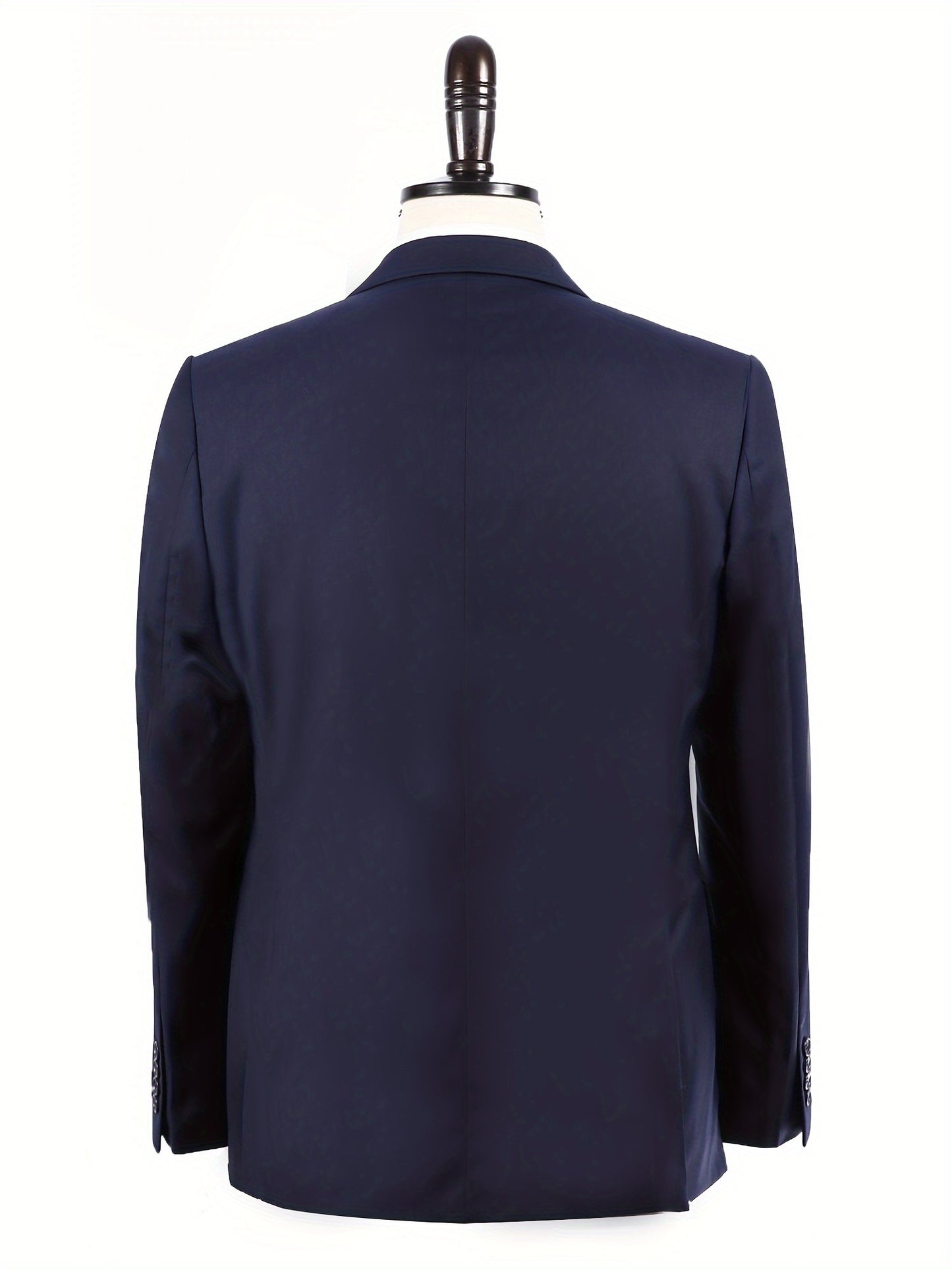 Men's Solid Color Work Suit Set with Vest and Pants