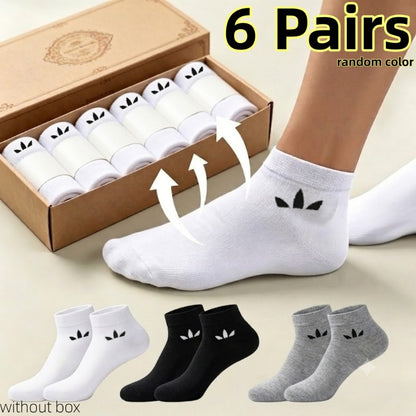 6 Pairs Unisex Breathable Lightweight Casual Sports Socks