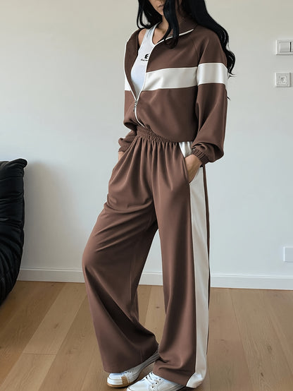 Women's Casual Two-Piece Polyester Set for Fall/Winter