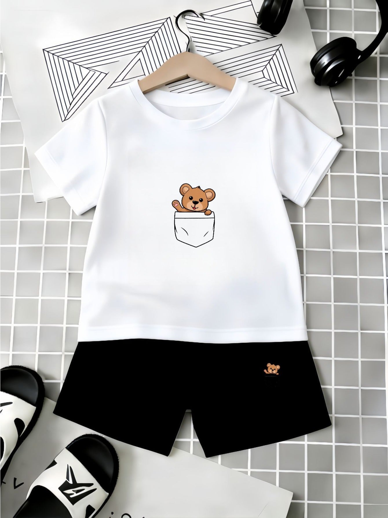 Baby Boy Summer Two-Piece Set with Breathable Shorts & T-Shirt