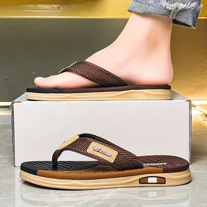 Men's Casual Fabric Flip Flops Non-Slip Rubber Sole Sandals