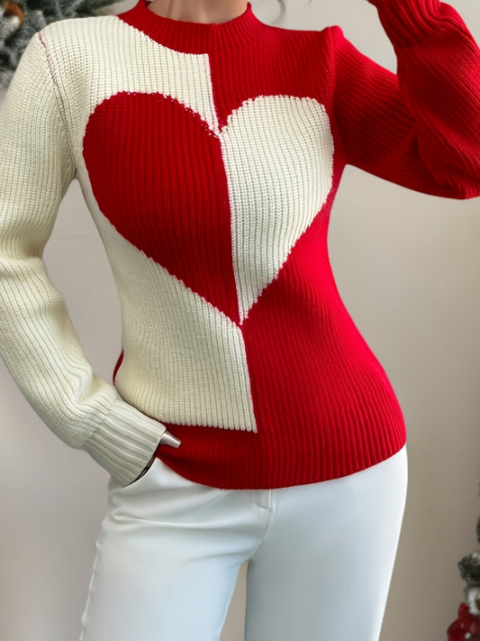 Women's Elegant Sweater Sweationnaire - Winter Warm Round Neck Solid Color Pullover, Regular Fit Cozy Sweaters for Fall/Winter, Versatile Casual & Dressy Outfits (Hand Wash/Dry Clean) - Elegant Special Line Collection