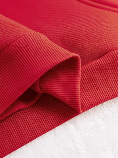 Women'S Christmas Hoodie - Thick Fleece-Lined Winter Sweatshirt with Deer & Snowflakes, Plaid Santa Hat Design, Cozy Casual Pullover for Holiday Party Outfits