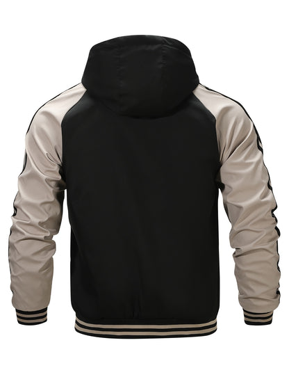 Men's Lightweight Hooded Jacket Casual Four Seasons Polyester