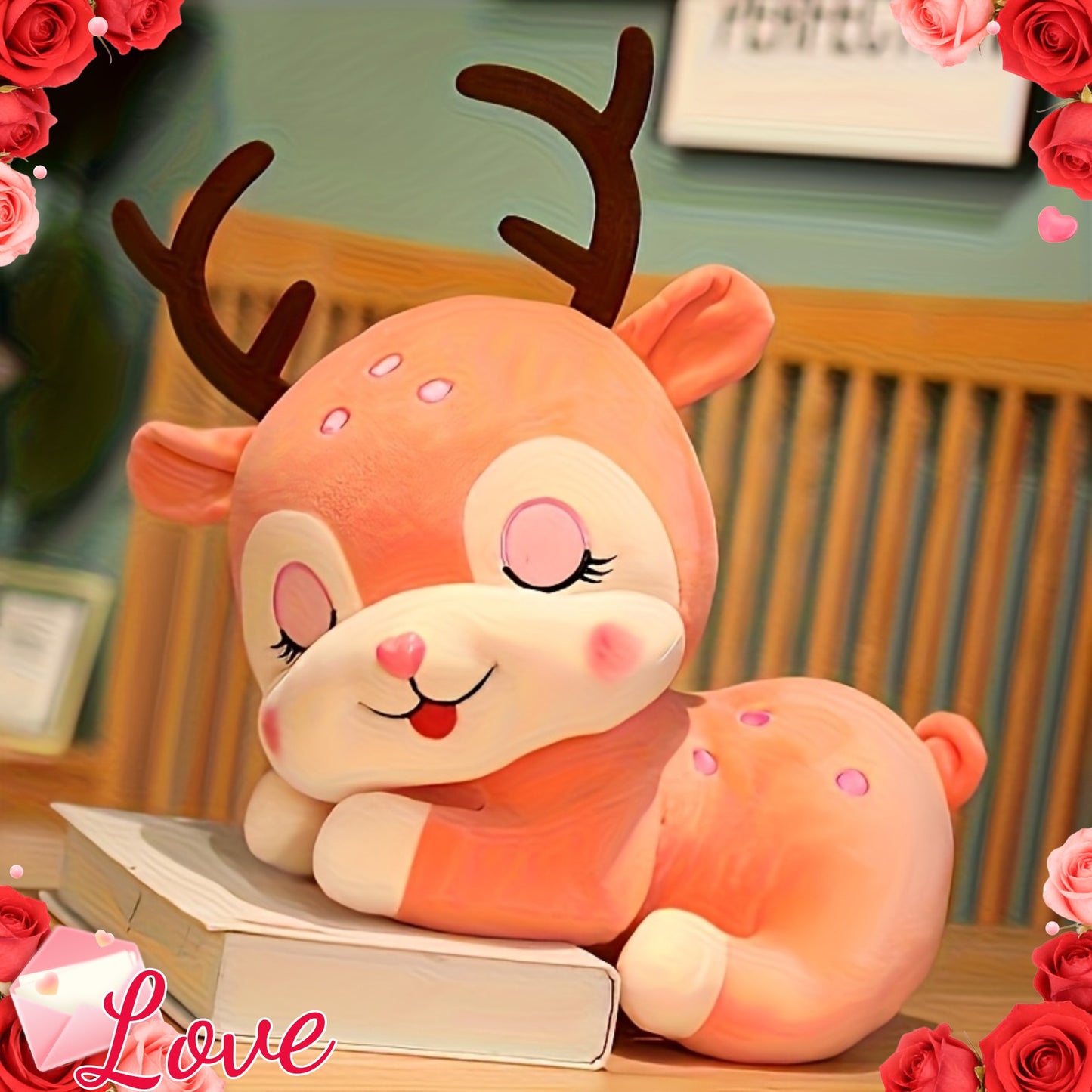 1pc Cute Milu Deer Plush Stuffed Animal - Soft Huggable Dog Stuffers with Filling, Adorable Bedtime Companion for, Birthday Wedding Christmas Gift Suitable for &