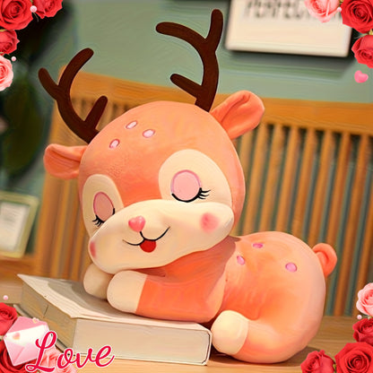 1pc Cute Milu Deer Plush Stuffed Animal - Soft Huggable Dog Stuffers with Filling, Adorable Bedtime Companion for, Birthday Wedding Christmas Gift Suitable for &