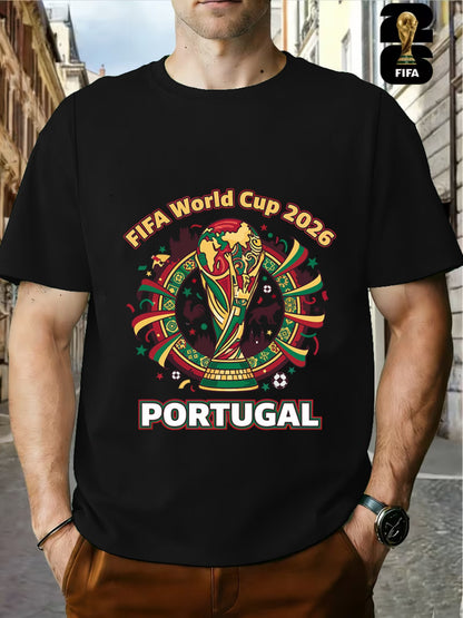 Men's 2026 FIFA World Cup USA-Canada-Mexico T-Shirt, Casual Fit