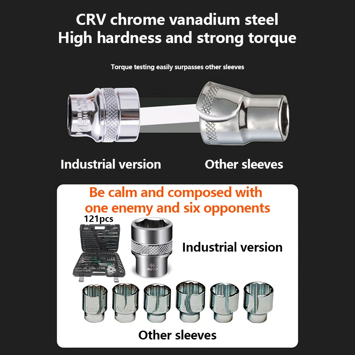 Black 46 and 121pcs of household car repair kit with plastic storage box, motorcycle repair kit, outdoor bicycle emergency bicycle repair tool, including hex wrench, universal joint, screwdriver, extension piece, slider