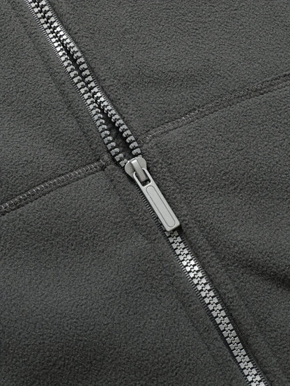 Men's Casual Warm Padded Jacket with Hood, Men's Zip-Up Padded Coat with Pockets for Winter Wear