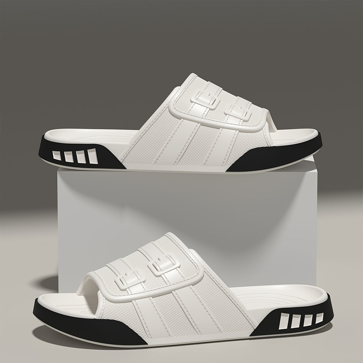 Vintage Wide-Fit EVA Slip-On Slippers for Indoor & Casual Use