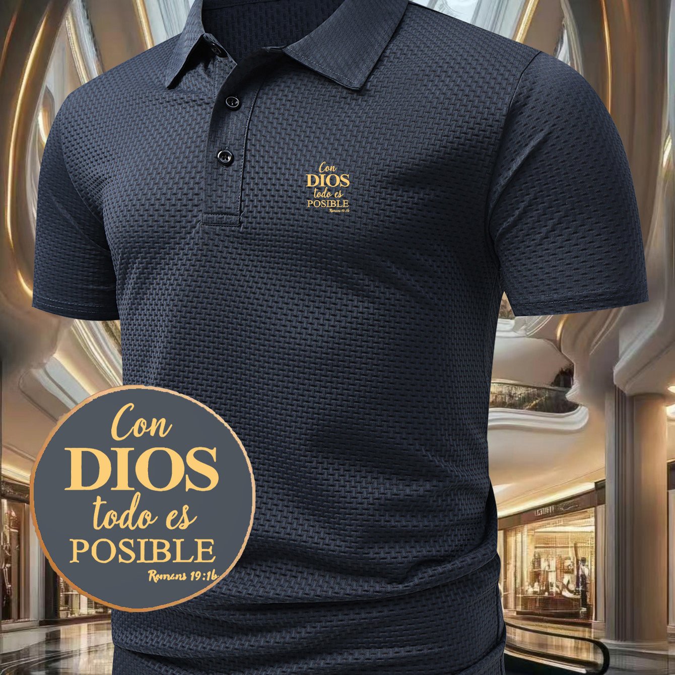 G884-DIOS Men's Short Sleeve Casual Summer Printed T-Shirt - Fashionable and Versatile Top, Geometric Design, Lightweight Golf Shirt - ayq