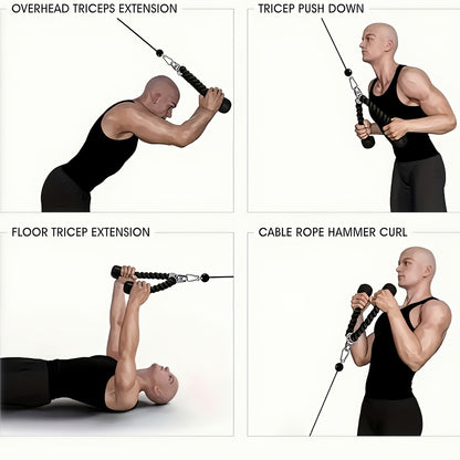 Biceps and Triceps Pulley Rope for Gym Strength Training