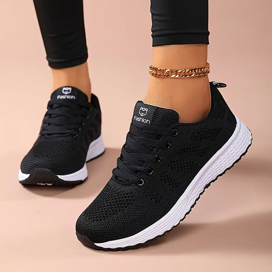 Hot Selling Fly Mesh Breathable Casual սպորտային կոշիկներ կանանց համար, թեթև և հակասայթաքող վազքի կոշիկներ