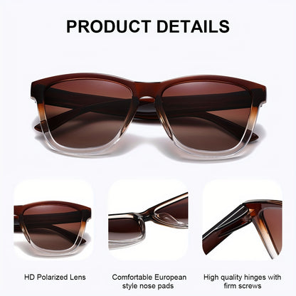 Women’s Lightweight Polarized UV400 Square Sunglasses with PC Frame