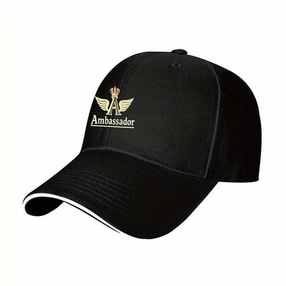Unisex Lightweight Adjustable Trucker Hat with Golden Winged Emblem