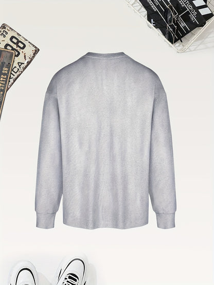 KUQIQIBOY Boys' Casual Long Sleeve T-Shirt with Letter Print - Stretchy Polyester Blend, Machine Washable, Round Neck - Perfect for Fall/Winter, KUQIQIBOY