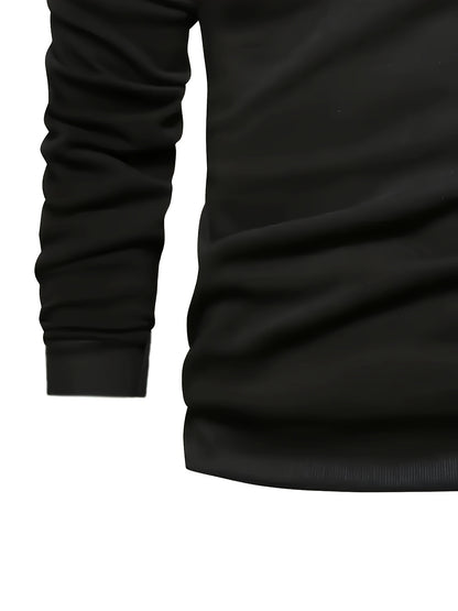 3pcs Men's Solid Color Knit Pullover For Autumn And Winter - Versatile Warm Crew Neck Long Sleeve, As Gift