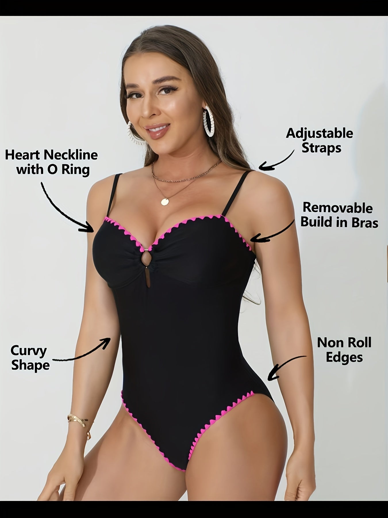 Women's Strapless One-Piece Swimsuit with Removable Padding